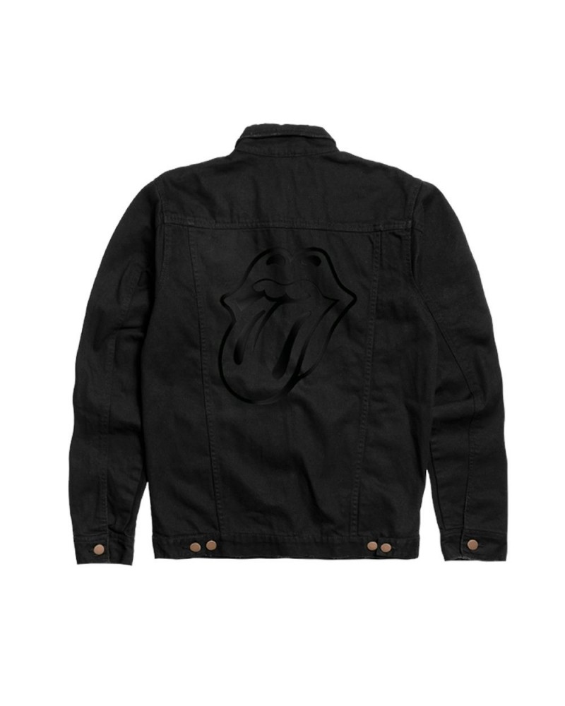 The Rolling Stones Black on Black Denim Jacket $55.80 Outerwear