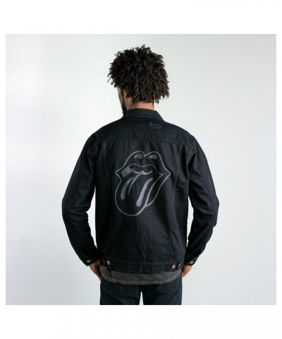 The Rolling Stones Black on Black Denim Jacket $55.80 Outerwear