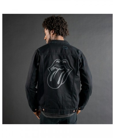 The Rolling Stones Black on Black Denim Jacket $55.80 Outerwear