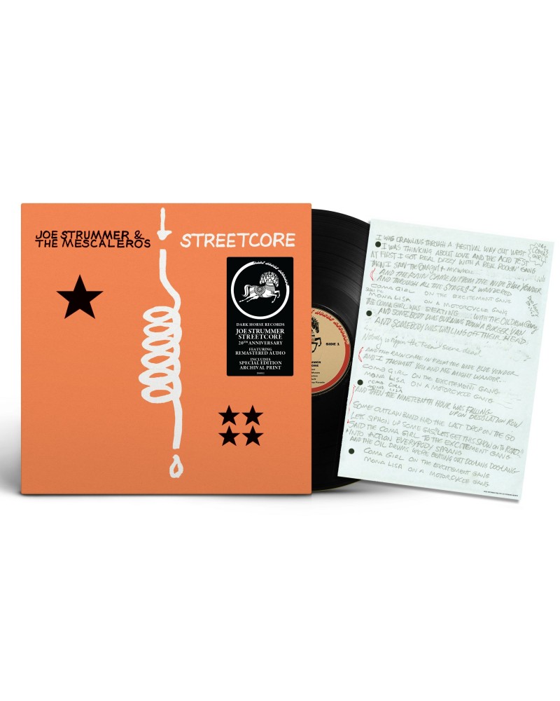 Joe Strummer Streetcore 20th Anniversary Vinyl w/Coma Girl Lyric Art Print $10.91 Vinyl