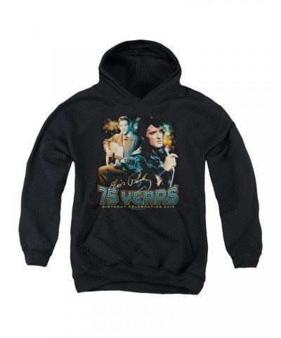 Elvis Presley Youth Hoodie | 75 YEARS Pull-Over Sweatshirt $10.73 Sweatshirts