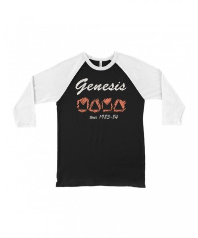 Genesis 3/4 Sleeve Baseball Tee | Mama Tour 1983-84 Image Distressed Shirt $13.48 Shirts