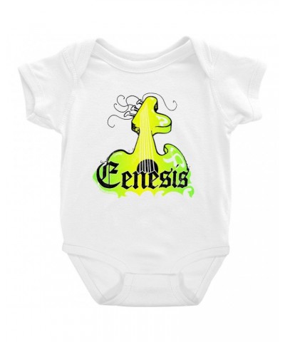 Genesis Baby Short Sleeve Bodysuit | Vintage Guitar Logo Bodysuit $7.58 Kids