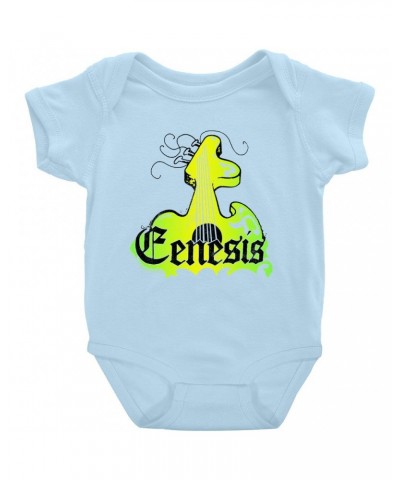 Genesis Baby Short Sleeve Bodysuit | Vintage Guitar Logo Bodysuit $7.58 Kids