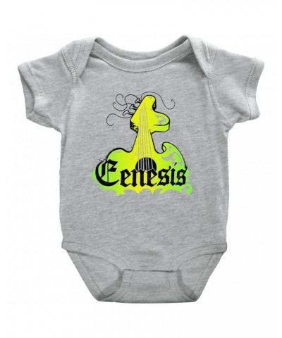 Genesis Baby Short Sleeve Bodysuit | Vintage Guitar Logo Bodysuit $7.58 Kids