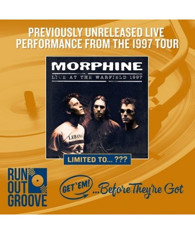 Morphine Live At The Warfield 1997 Vinyl Record $14.56 Vinyl