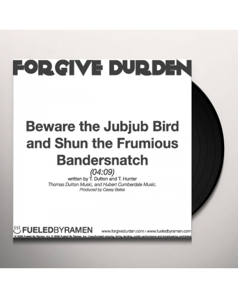 Forgive Durden BEWARE THE JUBJUB BIRD & SHUN THE FRUMIOUS BANDERS Vinyl Record $3.60 Vinyl