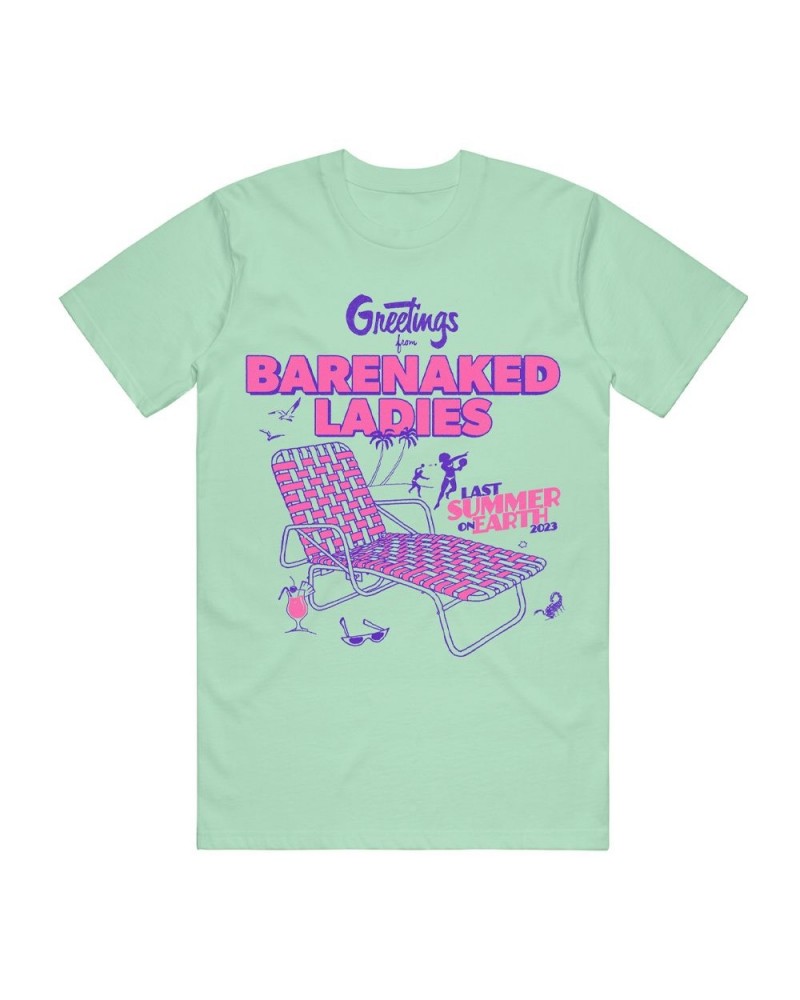 Barenaked Ladies LSOE 2023 Beach Chair Mint Green Tee $12.80 Shirts