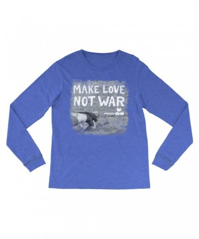 Woodstock Long Sleeve Shirt | Make Love Not War Famous Image Distressed Shirt $11.08 Shirts