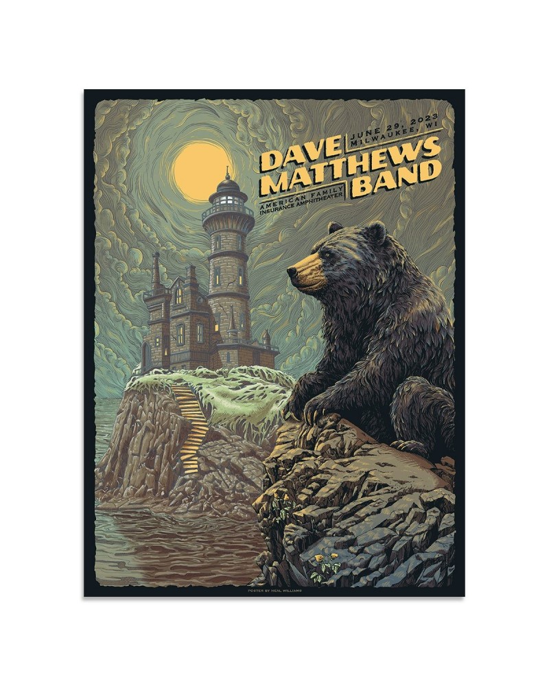 Dave Matthews Band Show Poster Milwaukee WI 6/29/2023 $28.80 Decor