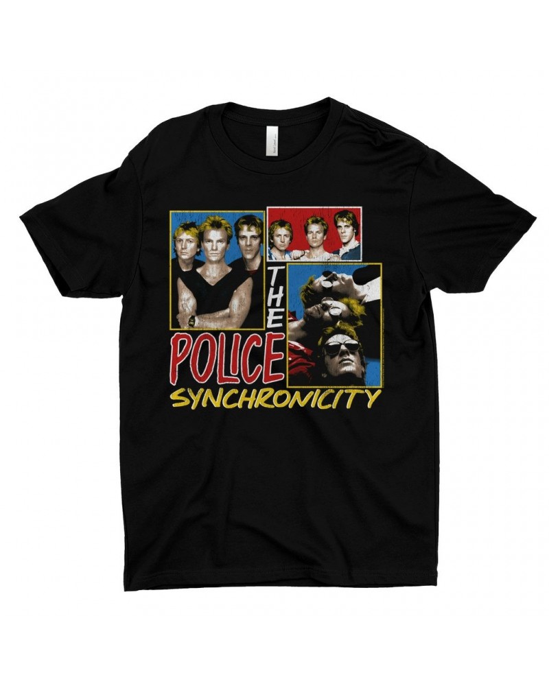 The Police T-Shirt | Synchronicity Collage Distressed Shirt $12.48 Shirts