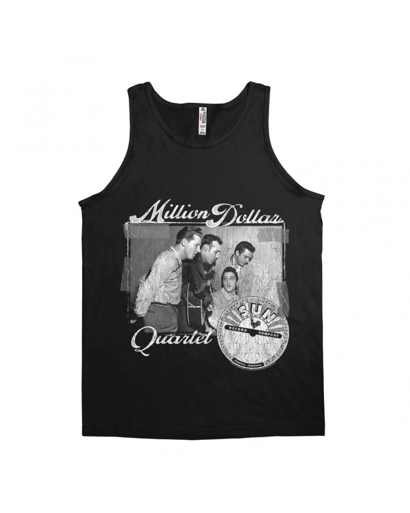 Sun Records Unisex Tank Top | White Million Dollar Quartet Image Shirt $10.48 Shirts