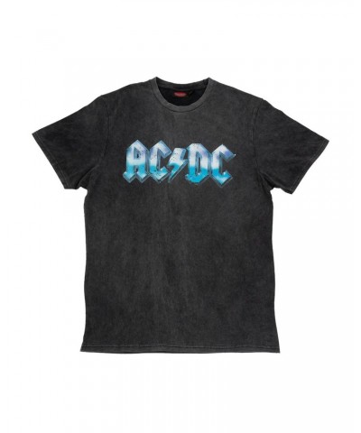 AC/DC Classic Blue Fade Logo Relaxed Fit Grey T-shirt $8.50 Shirts