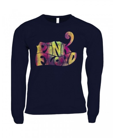 Pink Floyd Long Sleeve Shirt | Tie Dye Groovy Logo Distressed Shirt $11.68 Shirts