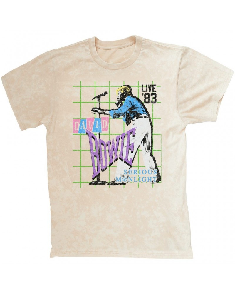 David Bowie T-shirt | LIVE In 1983 Serious Moonlight Mineral Wash Shirt $10.78 Shirts