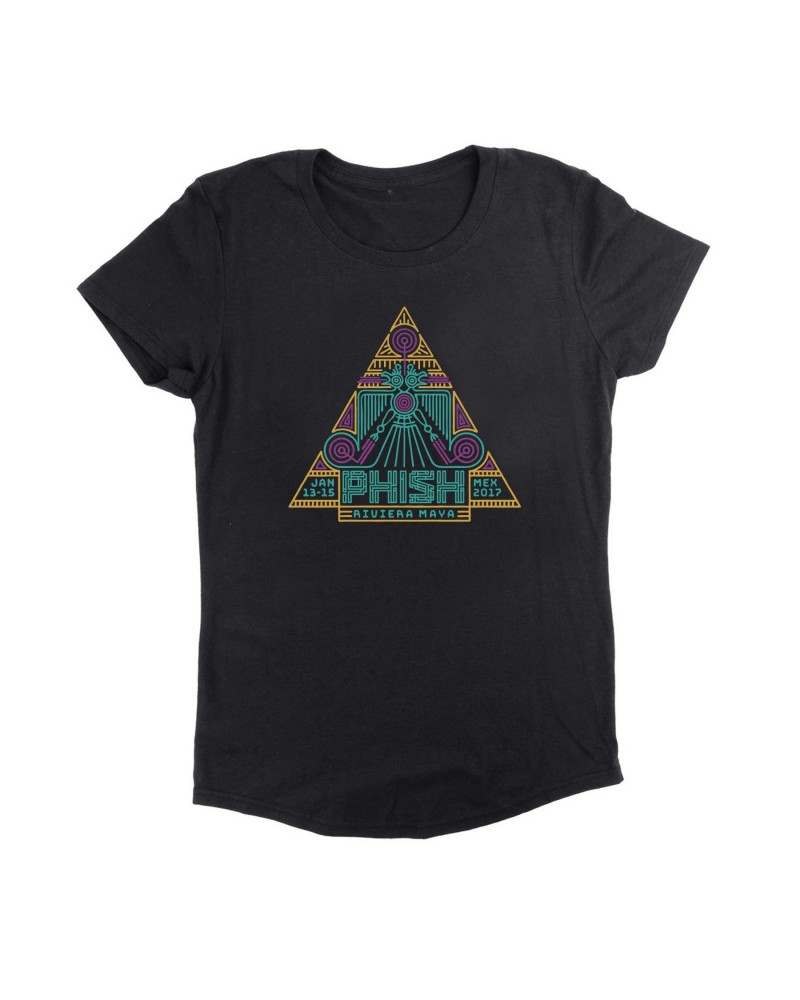 Phish Women’s Mexico 2017 Pyramids Redux Tee on Dark Grey $10.00 Shirts