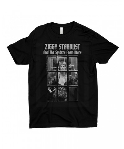 David Bowie T-Shirt | Ziggy Stardust And The Spiders From Mars Design White Shirt $11.98 Shirts