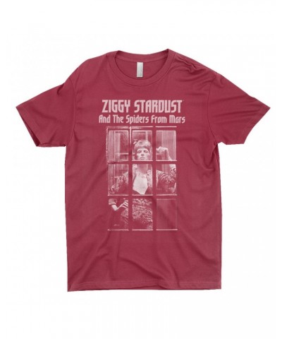 David Bowie T-Shirt | Ziggy Stardust And The Spiders From Mars Design White Shirt $11.98 Shirts