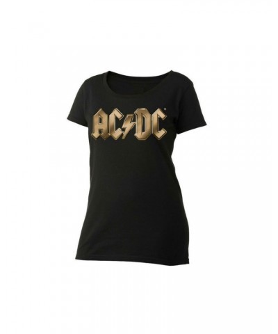 AC/DC Gold Logo Women's Scoop Neck T-Shirt $9.00 Shirts