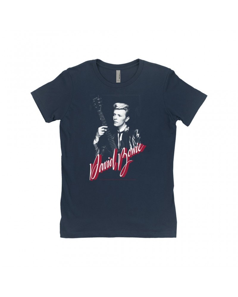 David Bowie Ladies' Boyfriend T-Shirt | Classic Bowie Stylized Shirt $8.73 Shirts