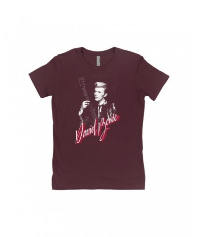 David Bowie Ladies' Boyfriend T-Shirt | Classic Bowie Stylized Shirt $8.73 Shirts