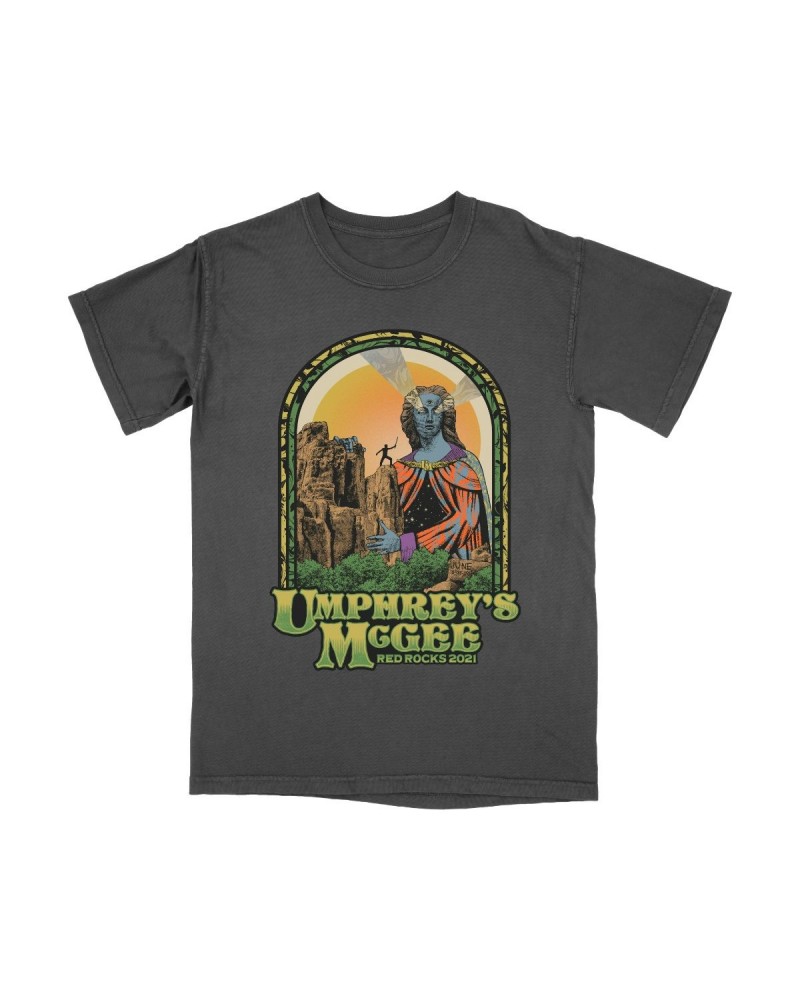 Umphrey's McGee Laser Eyes Heavyweight Graphite T-Shirt $11.20 Shirts