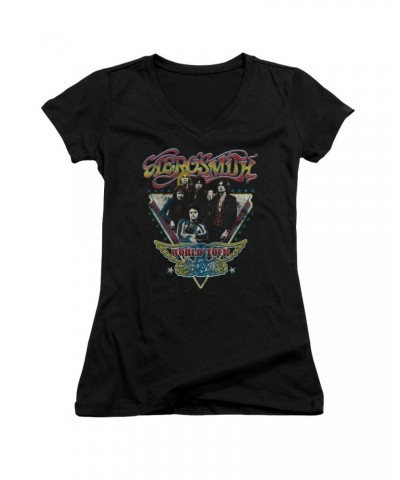 Aerosmith Junior's V-Neck Shirt | TRIANGLE STARS Junior's Tee $7.80 Shirts