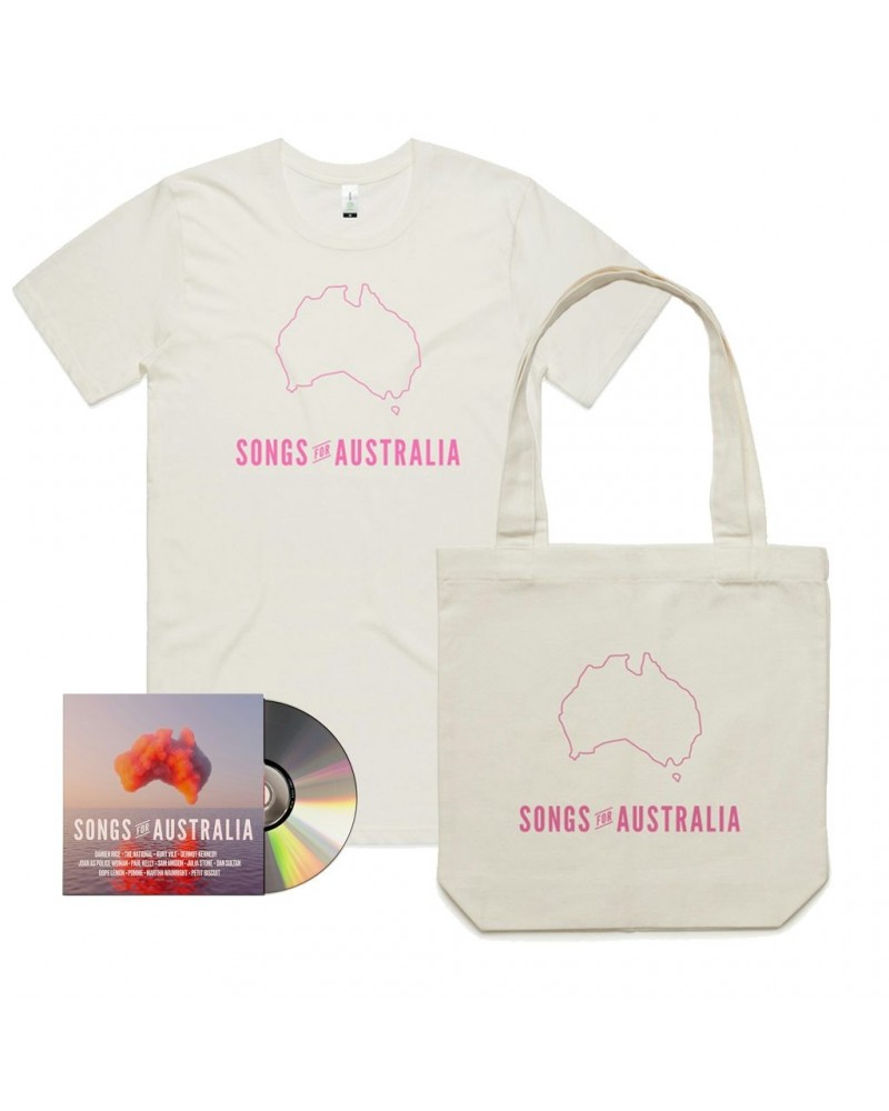 Songs For Australia Natural T-shirt + CD + Tote Bundle $27.25 CD