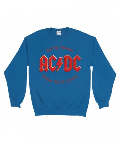 AC/DC Sweatshirt | Dirty Deeds Done Dirt Cheap Script Design Sweatshirt $17.13 Sweatshirts