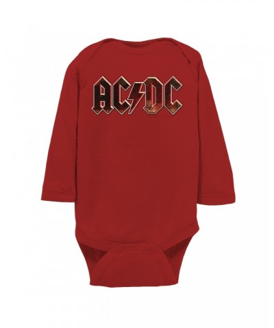 AC/DC Long Sleeve Bodysuit | Live At River Plate Metallic Logo Bodysuit $8.30 Shirts