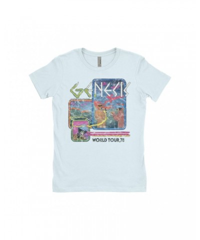 Genesis Ladies' Boyfriend T-Shirt | And Then There Were Three '78 World Tour Distressed Shirt $9.23 Shirts