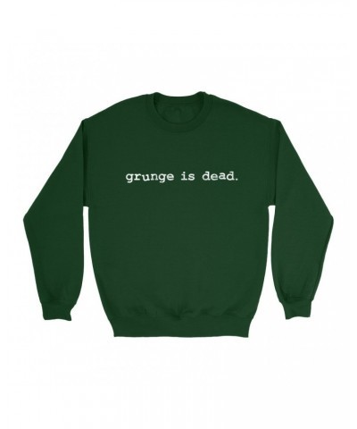 Nirvana Sweatshirt | Grunge Is Dead Worn By Kurt Cobain Sweatshirt $15.38 Sweatshirts