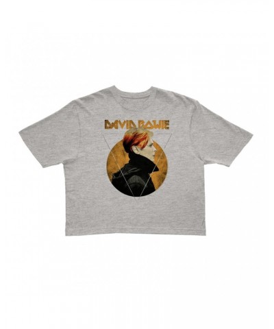 David Bowie Ladies' Crop Tee | Low Album Art Design Distressed Crop T-shirt $9.16 Shirts