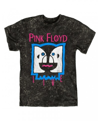 Pink Floyd T-shirt | Division Bell LIVE Distressed Mineral Wash Shirt $11.08 Shirts