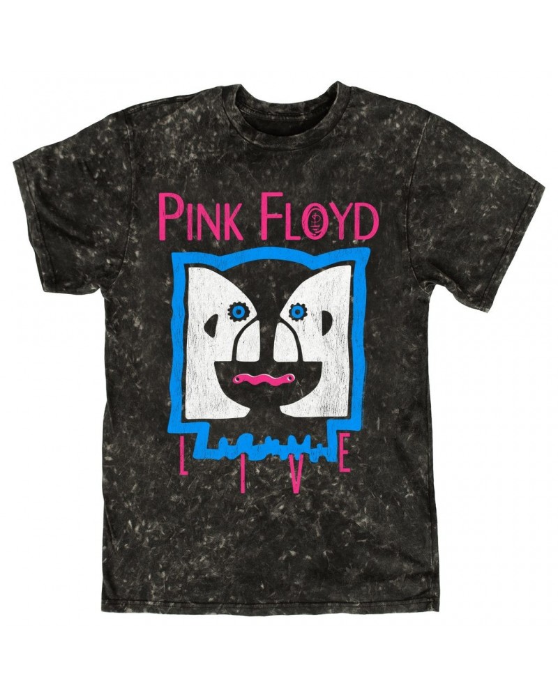 Pink Floyd T-shirt | Division Bell LIVE Distressed Mineral Wash Shirt $11.08 Shirts