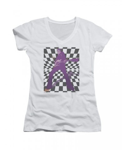 Elvis Presley Junior's V-Neck Shirt | LET'S ROCK Junior's Tee $7.56 Shirts