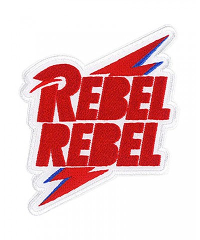 David Bowie Rebel Rebel Bolt 3.9"x3.3" Patch $3.01 Accessories