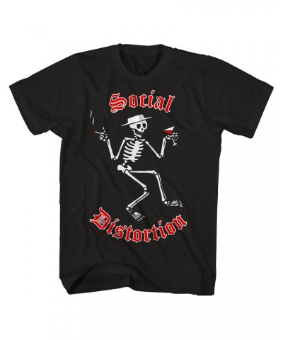 Social Distortion T-Shirt | Skeleton Logo T-Shirt $2.96 Shirts