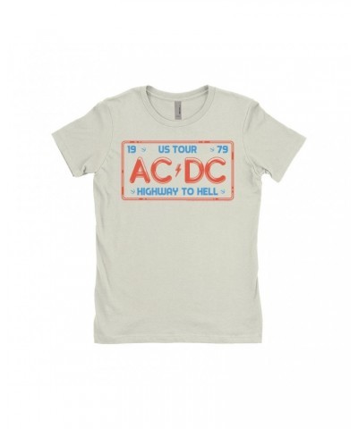 AC/DC Ladies' Boyfriend T-Shirt | Highway To Hell License Plate US Tour Shirt $7.73 Shirts