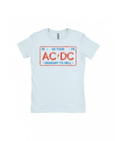 AC/DC Ladies' Boyfriend T-Shirt | Highway To Hell License Plate US Tour Shirt $7.73 Shirts