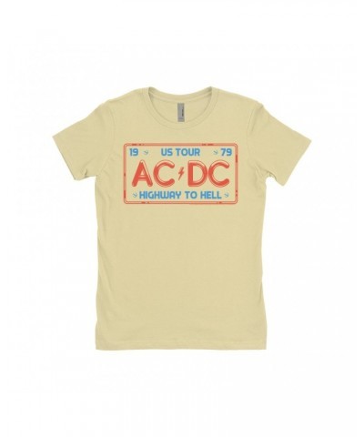 AC/DC Ladies' Boyfriend T-Shirt | Highway To Hell License Plate US Tour Shirt $7.73 Shirts