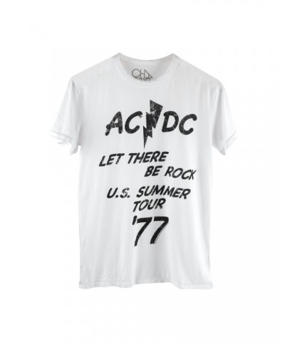 AC/DC Let There Be Rock Mens White T-Shirt $9.22 Shirts