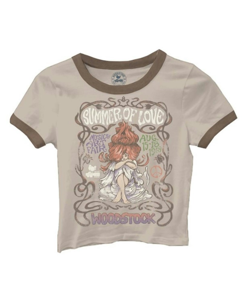 Woodstock Lady Of Summer Juniors Ringer T-shirt $3.00 Shirts