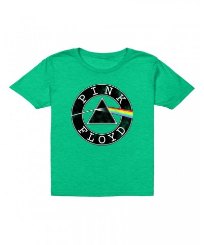 Pink Floyd Kids T-Shirt | Dark Side Of The Moon Circle Logo Distressed Kids T-Shirt $10.73 Kids