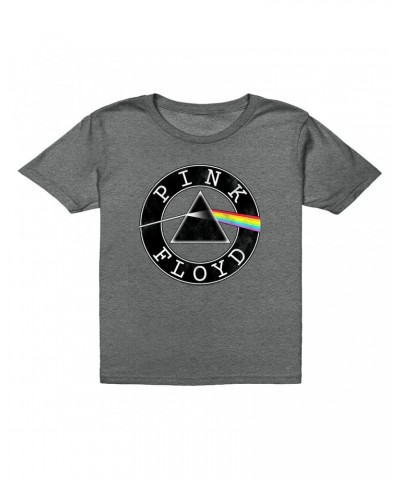 Pink Floyd Kids T-Shirt | Dark Side Of The Moon Circle Logo Distressed Kids T-Shirt $10.73 Kids