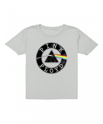 Pink Floyd Kids T-Shirt | Dark Side Of The Moon Circle Logo Distressed Kids T-Shirt $10.73 Kids