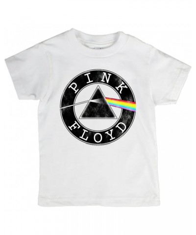 Pink Floyd Kids T-Shirt | Dark Side Of The Moon Circle Logo Distressed Kids T-Shirt $10.73 Kids