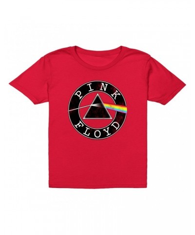 Pink Floyd Kids T-Shirt | Dark Side Of The Moon Circle Logo Distressed Kids T-Shirt $10.73 Kids