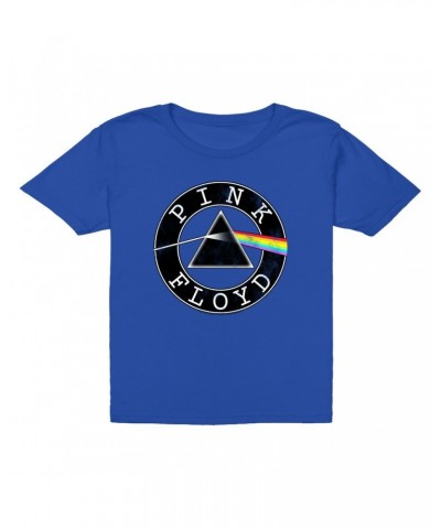 Pink Floyd Kids T-Shirt | Dark Side Of The Moon Circle Logo Distressed Kids T-Shirt $10.73 Kids