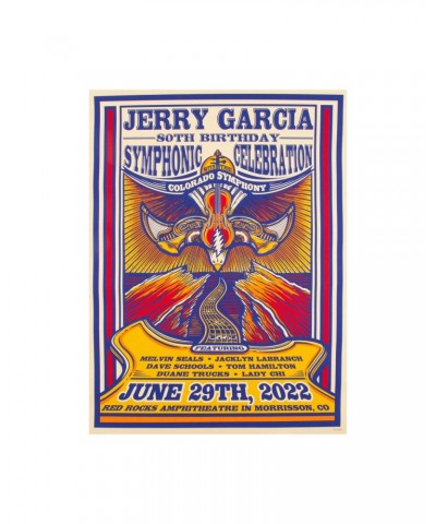 Jerry Garcia 80th Birthday Celebration Stacy Bee Poster $10.80 Decor